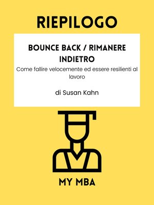 cover image of Riepilogo-- Bounce Back / Rimanere indietro
